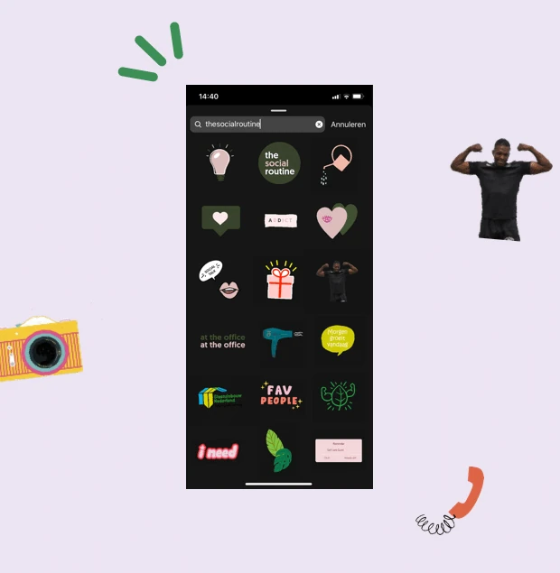 GIFjes laten maken bij The Social Routine instagram